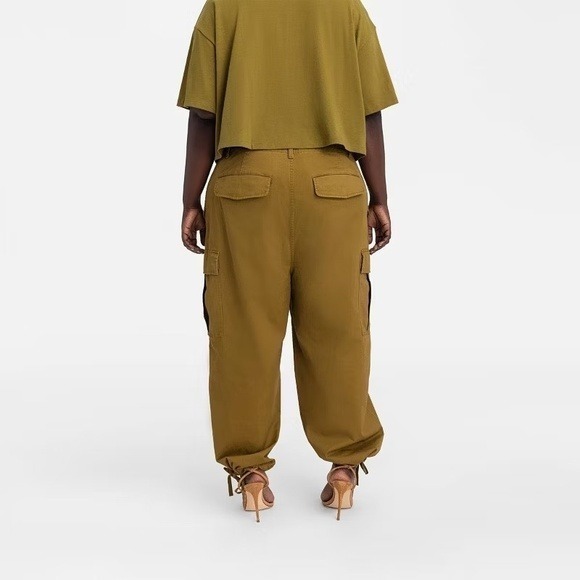 KBB by KAHLANA Target XL Extra Large Mid-Rise Straight Leg Cargo Jogger Tan Pant - Picture 7 of 9